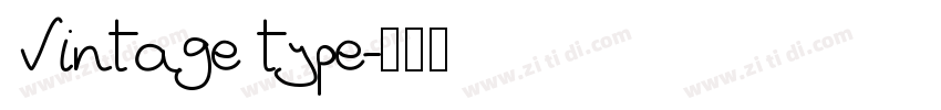 Vintage type字体转换